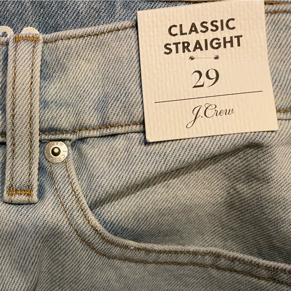 J.CREW 90’s Straight High Rise Jeans NWT Size 29 Waterside Wash - Picture 9 of 13